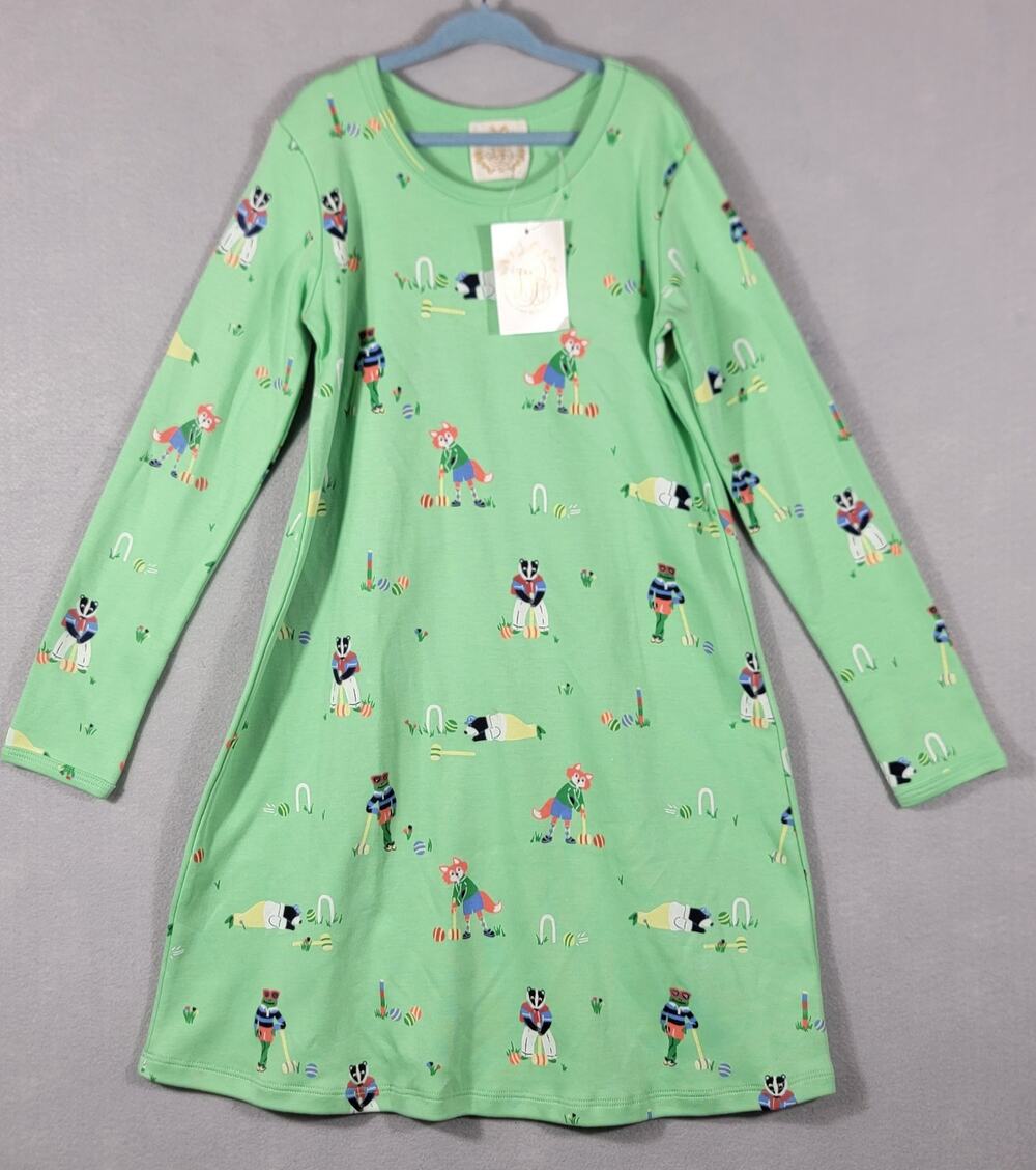 The Beaufort Bonnet Company Polly Play Dress Long Sleeve 10 NWT